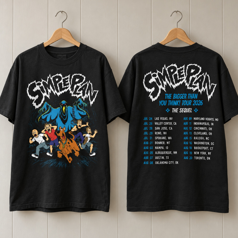 Simple Plan The Bigger Than You Think Tour 2026 The Sequel Scooby-Doo T-Shirt